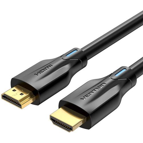 Cablu video Vention, HDMI(T) la HDMI(T), 2m, rezolutie maxima 8K la 60Hz/4K la 120Hz, conectori auriti, cupru/argint, invelis PVC, „AANBH”, Negru 1 Cablu video Vention, HDMI(T) la HDMI(T), 2m, rezolutie maxima 8K la 60Hz/4K la 120Hz, conectori auriti, cupru/argint, invelis PVC, „AANBH”, Negru
