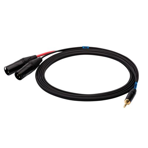 Cablu audio SSQ, Jack 3.5 mm - 2xXLR tata, 3 m, Negru 1 Cablu audio SSQ, Jack 3.5 mm - 2xXLR tata, 3 m, Negru