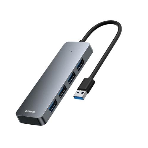 Hub USB Baseus UltraJoy Lite, USB-A , 4x USB-A 3.0, 5Gbps, cu cablu de 15 cm (Gri) 1 Hub USB Baseus UltraJoy Lite, USB-A , 4x USB-A 3.0, 5Gbps, cu cablu de 15 cm (Gri)