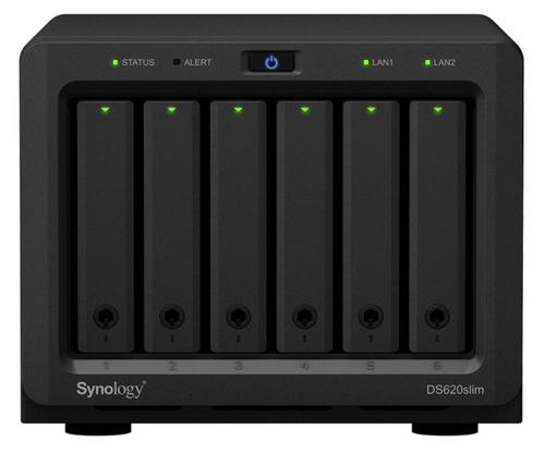 NAS Synology DS620SLIM, 6 Bay-uri, Procesor Intel Celeron J3355, 2.5GHz, 2GB DDR3L 1 NAS Synology DS620SLIM, 6 Bay-uri, Procesor Intel Celeron J3355, 2.5GHz, 2GB DDR3L