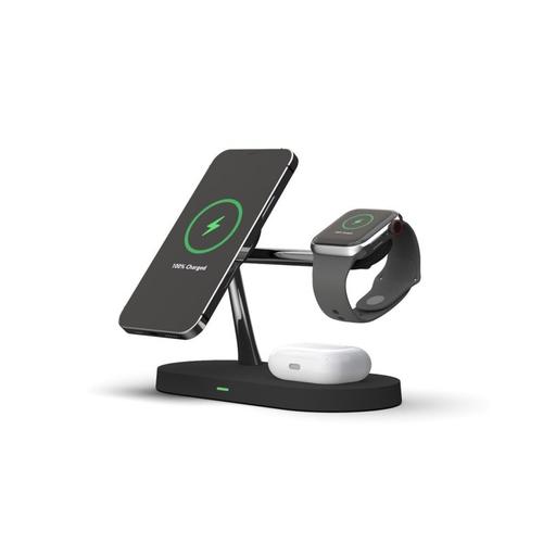 Incarcator Premium Wireless 3 In 1 Tech Protect A12 Magnetic Magsafe, Pentru Telefon, Casti, Smartwatch, Negru 1 Incarcator Premium Wireless 3 In 1 Tech Protect A12 Magnetic Magsafe, Pentru Telefon, Casti, Smartwatch, Negru