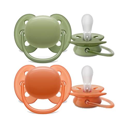 Set 2 suzete Ultra Soft Philips-AVENT SCF093/01, Ortodontice, fara BPA, 18 luni+ (Portocaliu/Verde) 1 Set 2 suzete Ultra Soft Philips-AVENT SCF093/01, Ortodontice, fara BPA, 18 luni+ (Portocaliu/Verde)