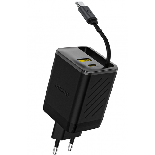 Incarcator retea Dudao A67EU, 67W, 1 x USB-A - 1 x USB-C (Negru)
