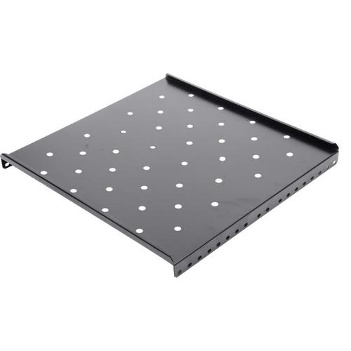 Raft fix SPACER 1U pentru rack 19″, adancime 475mm, pentru cabinet de 800mm, sarcina maxima 60Kg, vopsea antistatic, otel 1.2mm (Negru)