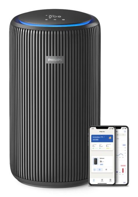 Purificator de aer inteligent Philips 3200 series AC3221/13, 520 m3/h, 135 mp, 36 W, Control aplicatie, Filtre HEPA si carbon (Antracit)