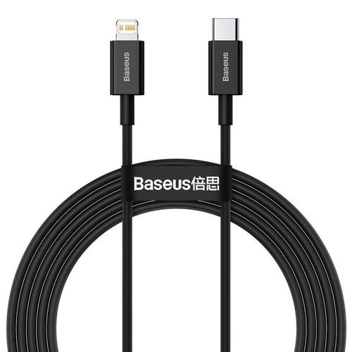 Cablu pentru incarcare si transfer de date Baseus Superior, USB Type-C/Lightning, Power Delivery 20W, 2.4A, 2m, Negru