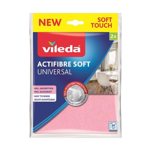 Lavete Vileda ACTIFIBRE Soft 171813, 2 bucati (Roz/Gri)