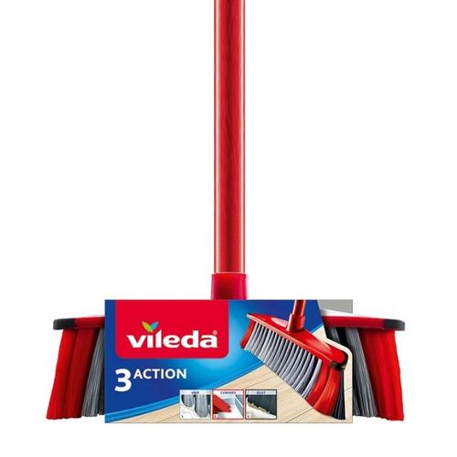 Matura si maner Vileda 3 Action, 130 cm (Rosu)