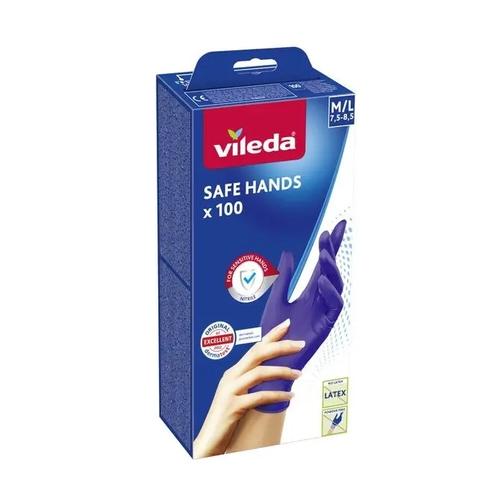 Manusi de lucru Vileda Safe Hands, M/L, 100 bucati