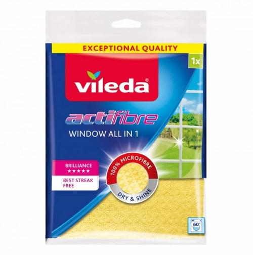 Laveta geamuri Vileda Actifibre 171800, 1 bucata (Galben)