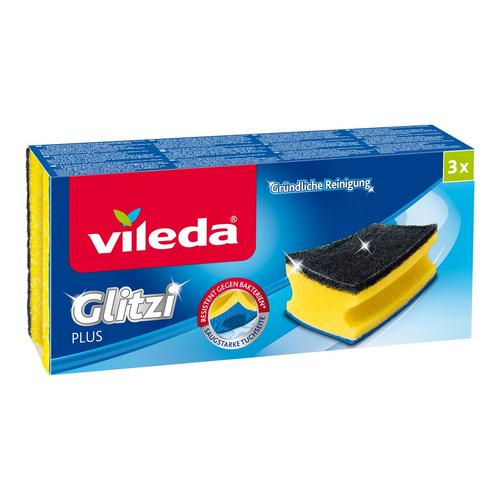 Bureti de vase Vileda Glitzi Plus 138203, 3 bucati (Galben/Negru)