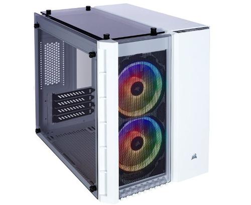Carcasa Corsair Crystal 280X RGB, MicroATX (Alb)