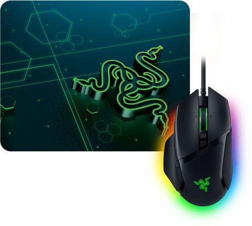 Mouse Gaming Razer Basilisk V3 + Mouse Pad Goliathus Mobile, USB, 26000 dpi (Negru)