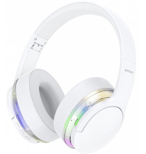 Casti Stereo Wireless BWOO BO-BW587, Bluetooth, A2DP, ANC, Alb