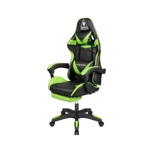 Scaun Gaming Kruger&Matz Warrior GX-150, reglabil (Negru/Verde) 1 Scaun Gaming Kruger&Matz Warrior GX-150, reglabil (Negru/Verde)