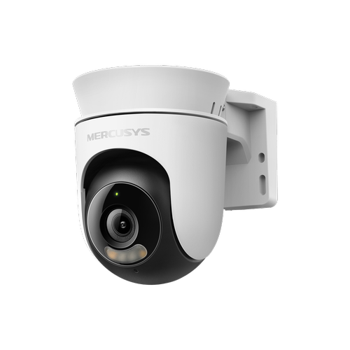 Camera de supraveghere exterior Wireless Mercusys MC510 cu Pan/Tilt 360 grade, 2K QHD 3MP, Color Night Vision, Detectarea si urmarirea persoanelor, Two-Way Audio, ONVIF, IP65