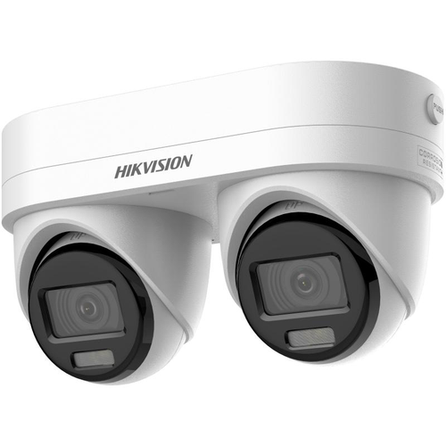 Camera de supraveghere video exterior Hikvision DS-2CD2346G3D-IZ2UY/SL(2.8/4MM), Dublu Turret, 4 MP 2688x1520, 2.8/4 MM, IR 30m, Mcirofon, Difuzor, PoE, IP67