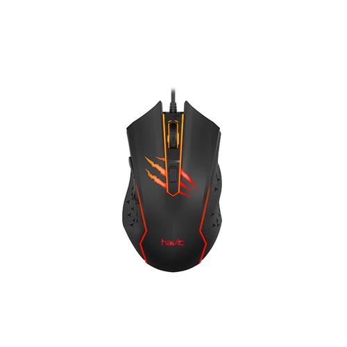 Mouse Gaming Havit GAMENOTE MS1027, iluminare LED, USB, 3600 dpi (Negru)
