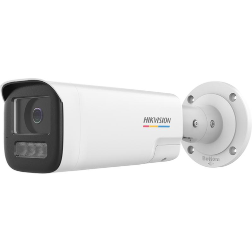 Camera supraveghere exterior IP cu iluminare duala Hikvision ColorVu DS-2CD1B47G2H-LIUF/SL, 4MP, 2.8 mm, IR/ lumina alba 50 m, microfon si difuzor, slot card, PoE, lumina stroboscopica