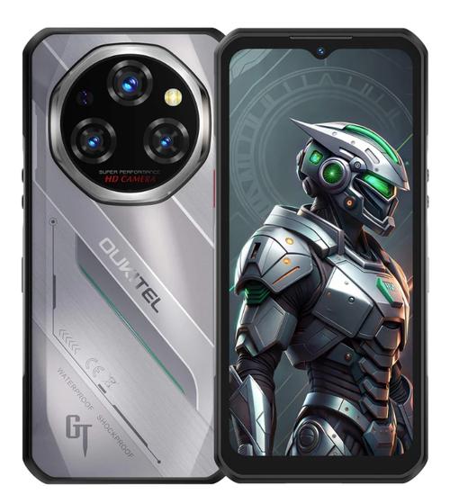 Telefon Mobil Oukitel WP62, Procesor MediaTek Dimensity 7025 Octa-Core, Ecran Capacitive touchscreen 6.6inch, 12GB RAM, 512GB Flash, Camera Tripla 108 + 8 + 2 MP, 5G, Wi-Fi, Dual SIM, Android (Gri)
