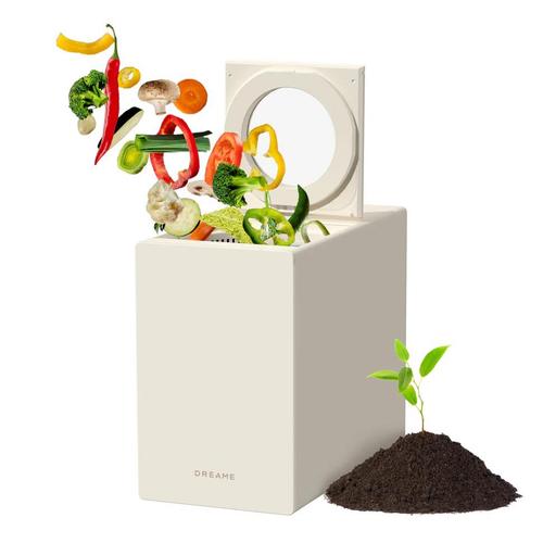 Eliminator deseuri alimentare Dreame SF25 Food Waste Disposer, Sistem Trion-Triple-Blade, 2.5 L, Autocuratare la temperaturi ridicate, Silentios 27dB, Blocare de siguranta, Control al mirosului (Bej)