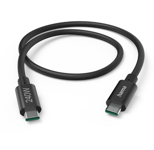 Cablu de date Hama Full-Featured, USB-C - USB-C, 240W, USB 3.2, 1.5m (Negru)
