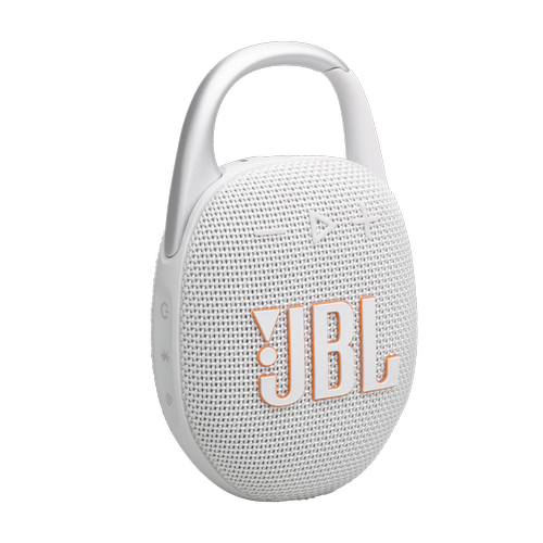 Boxa portabila JBL Clip 5, Bluetooth, 7 W, Multi-Point, Auracast, IP67 (Alb)