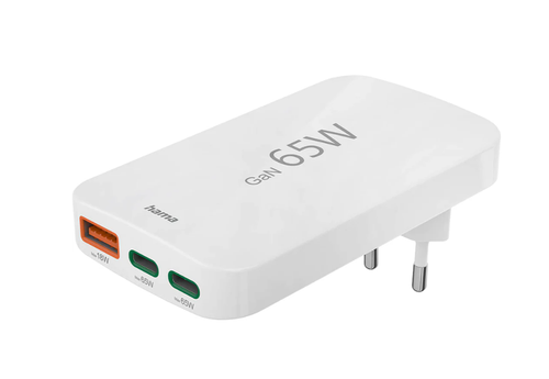 Incarcator retea Hama 201976, 65W, 2x USB-C, 1x USB-A (Alb)