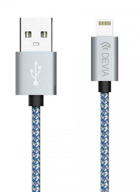 Cablu de date Devia Tube DVCTBLGH, Lightning, 1m (Gri) 1 Cablu de date Devia Tube DVCTBLGH, Lightning, 1m (Gri)