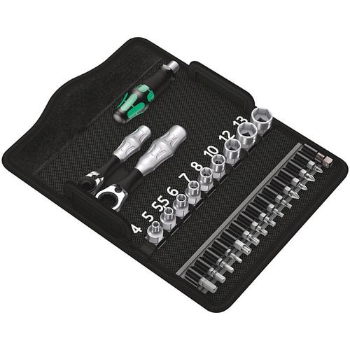 Set clichet Zyklop Mini 2 cu tubulare si biti, 1/4inch, 27 de piese, Wera 1 Set clichet Zyklop Mini 2 cu tubulare si biti, 1/4inch, 27 de piese, Wera