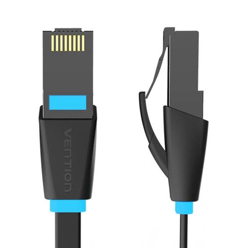 Cablu retea Vention Plat, Cat. 6, Mufat 2xRJ45, Lungime 15 m, 1Gbps, Negru 1 Cablu retea Vention Plat, Cat. 6, Mufat 2xRJ45, Lungime 15 m, 1Gbps, Negru