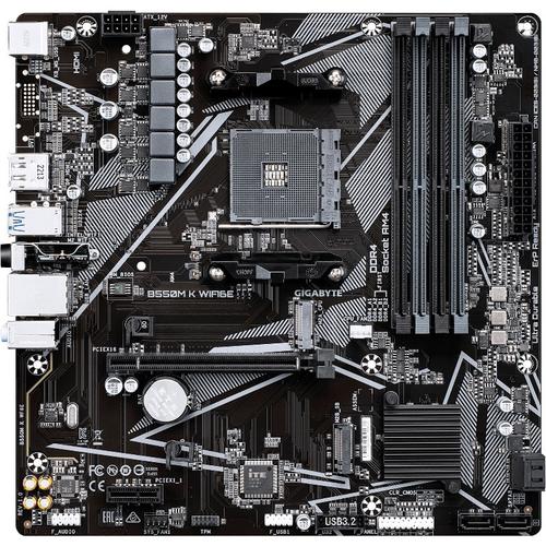 Placa de baza GIGABYTE B550M K WIFI6E, AMD B550, AM4, mATX
