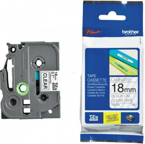 Banda laminata Brother TZe-141, 18mm x 8m (Negru/Transparent) 1 Banda laminata Brother TZe-141, 18mm x 8m (Negru/Transparent)