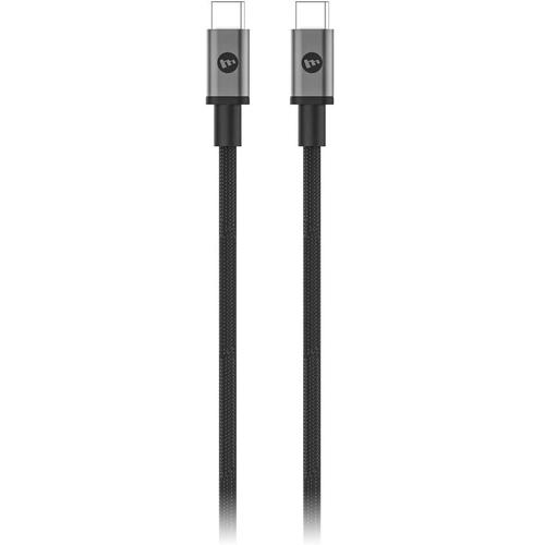 Cablu impletit fast charge 1.5m Mophie USB-C la USB-C 3.1 Gen 1, Negru 1 Cablu impletit fast charge 1.5m Mophie USB-C la USB-C 3.1 Gen 1, Negru