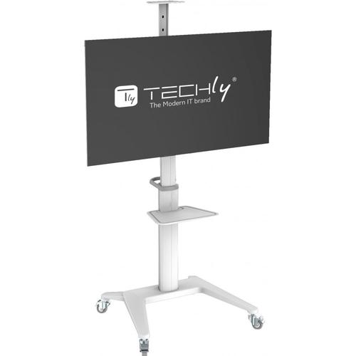 Stand mobil Techly ICA-TR48W, 37inch-70inch, 70 kg, raft suport multimedia (Alb) 1 Stand mobil Techly ICA-TR48W, 37inch-70inch, 70 kg, raft suport multimedia (Alb)