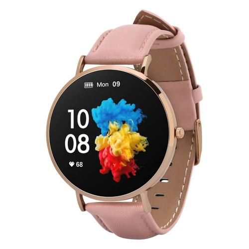 Smartwatch GARETT Verona, Piele, Notificari, 22 Moduri Sportive, Waterproof IP67 (Auriu/Roz) 1 Smartwatch GARETT Verona, Piele, Notificari, 22 Moduri Sportive, Waterproof IP67 (Auriu/Roz)