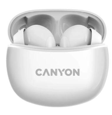 Casti True Wireless Canyon TWS-5, Bluetooth, In-Ear, Microfon (Alb) 1 Casti True Wireless Canyon TWS-5, Bluetooth, In-Ear, Microfon (Alb)