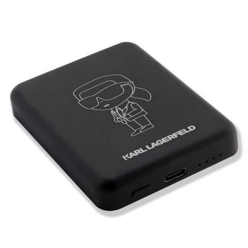 Acumulator extern wireless Karl Lagerfeld, 3000mAh, Magsafe, 1xUSB-C, Indicator baterie (Negru) 1 Acumulator extern wireless Karl Lagerfeld, 3000mAh, Magsafe, 1xUSB-C, Indicator baterie (Negru)