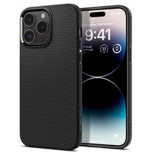 Protectie spate Spigen Liquid Air pentru Apple iPhone 14 Pro Max (Negru)