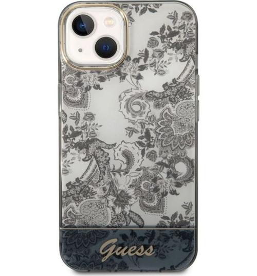 Protectie spate Guess Toile De Jouy Magsafe pentru Apple iPhone 14 Plus (Gri)
