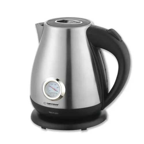 Cana electrica fierbator cu termometru Thames, putere 2200W, capacitate 1.7L, inox, oprire automata, capac etans 1 Cana electrica fierbator cu termometru Thames, putere 2200W, capacitate 1.7L, inox, oprire automata, capac etans