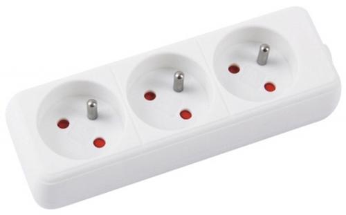 Prelungitor cu 3 prize, cablu 5 metri, Office Products OF-13113521-14 (Alb)