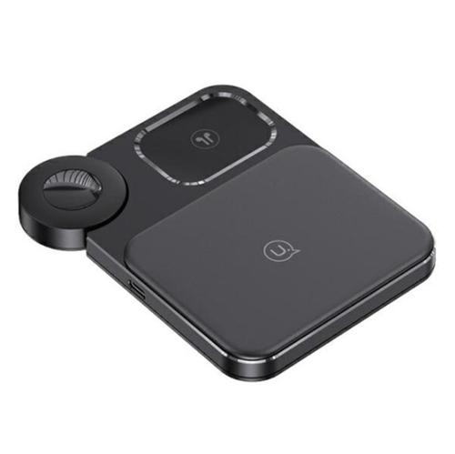 Incarcator Retea Wireless Usams US-CD190, 3 in 1, 15 W, 1.67 A (Negru)