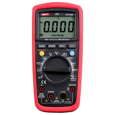 Multimetru digital UNI-T UT139C, true RMS, iluminare fundal ecran LCD