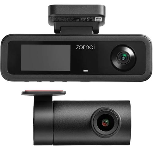 Camera video auto 70mai T400-1 3 canale + Camera spate RC21, 2K + 1080P, Ecran 1.9inch, Wi-Fi, Control vocal, Control aplicatie (Negru)