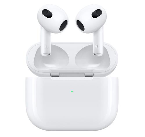 Casti True Wireless Apple AirPods (3rd generation), IPX4, Microfon, Lightning charging case (Alb)
