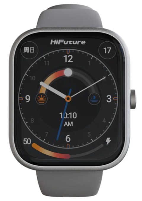 Smartwatch HiFuture LUME, carcasa aluminiu, Apeluri Bluetooth, pana la 7 zile autonomie, 1 ATM (Argintiu)