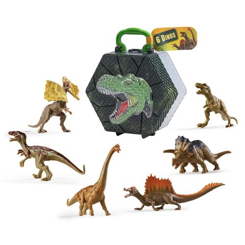 Set Nature World Dino 6 Dinozauri in cutie piramida