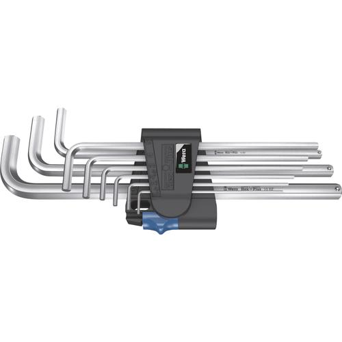 Set 9 chei imbus, Wera, Otel, Negru/Argintiu