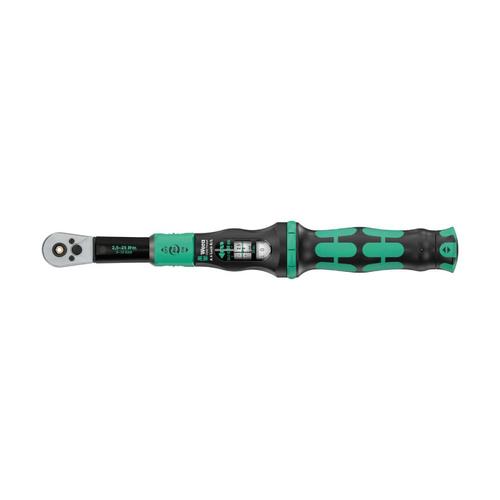 Cheie dinamometrica reglabila cu clichet reversibil Wera Click-Torque Lock A 6 actionare in ambele sensuri 1/4inch hexagonala 2.5 - 25 Nm